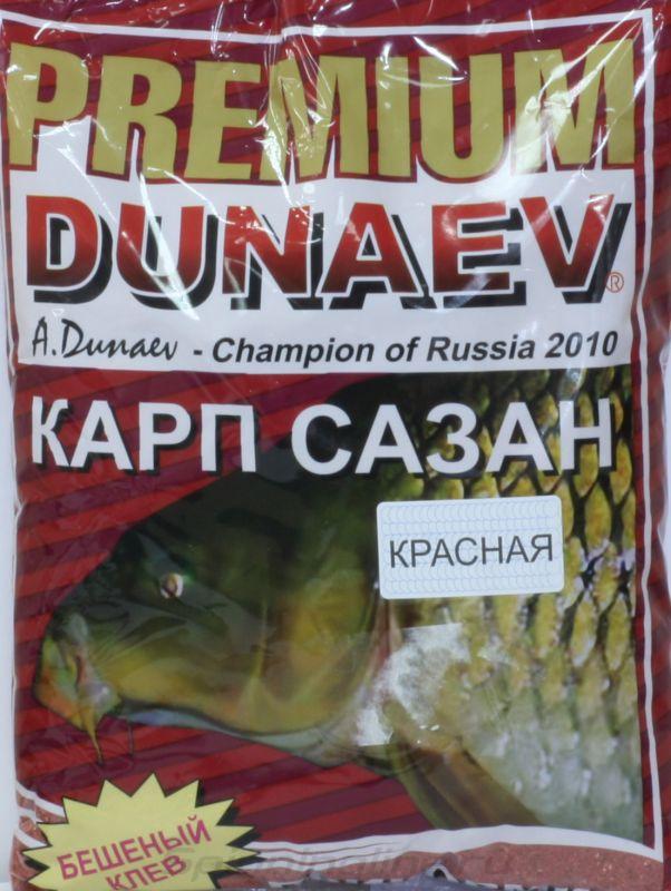 Прикормка DUNAEV PREMIUM Карп-Сазан Конопля Красная 1 кг.