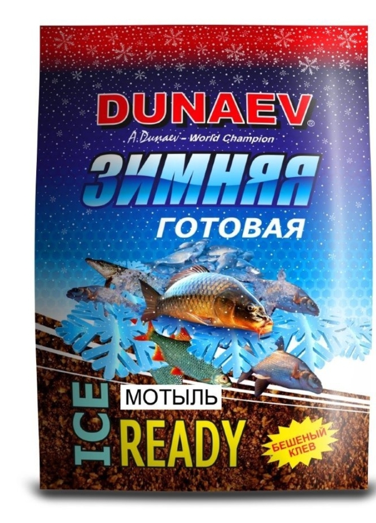 Прикормка DUNAEV iCE-READY 0.5кг Мотыль