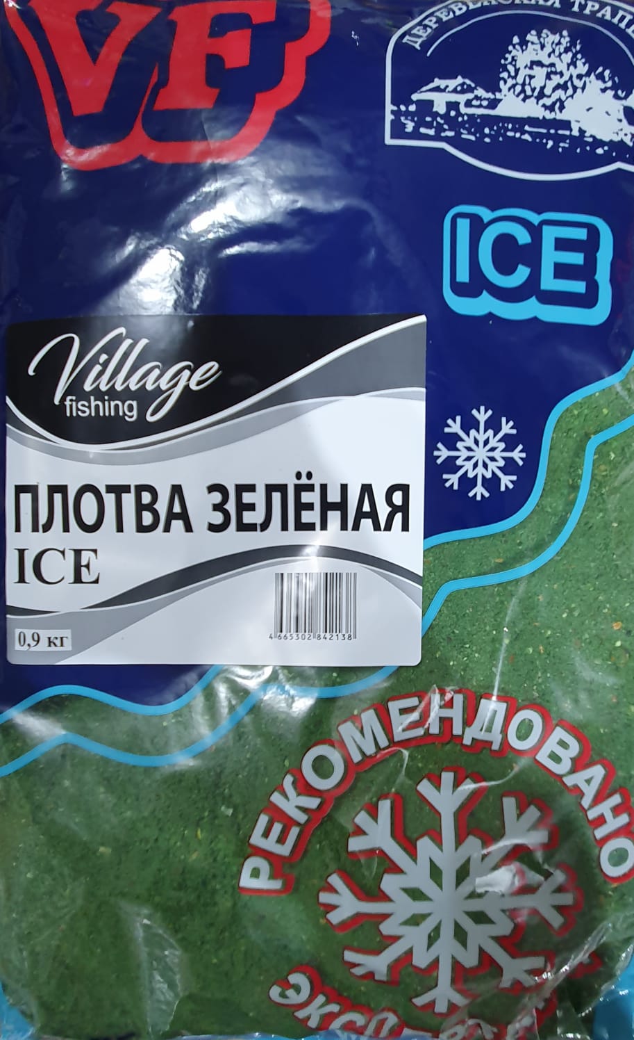 Прикормка Village Fishing ICE Плотва зеленая 0,9 кг.